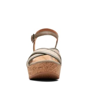 shopping pas cher Clarks Elleri Plum – D – Sandales À Plateforme – Green 17