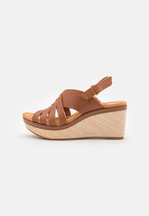 Clarks Elleri Grace – Sandales À Plateforme – Tan mode 3