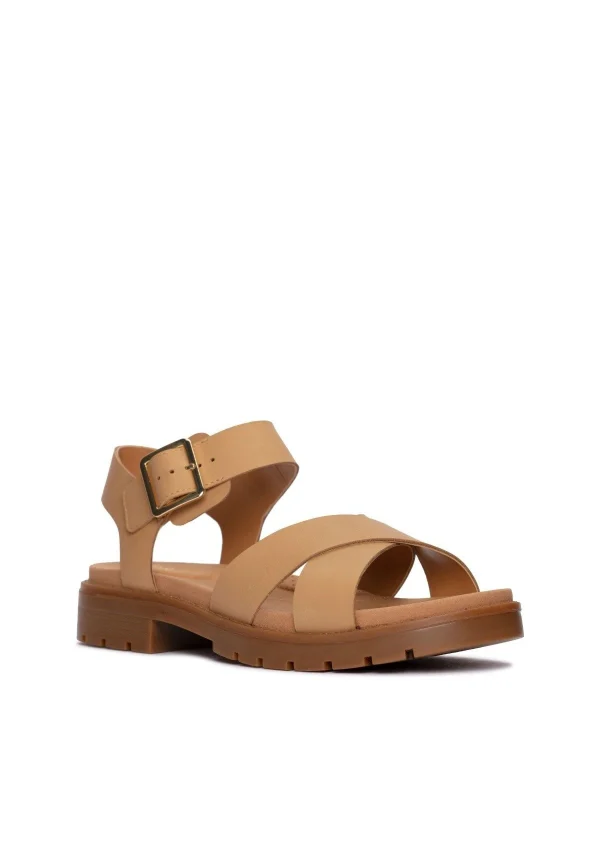 Clarks Orinoco Strap – D – Sandales À Plateforme – Light Tan Lea grande qualité 6