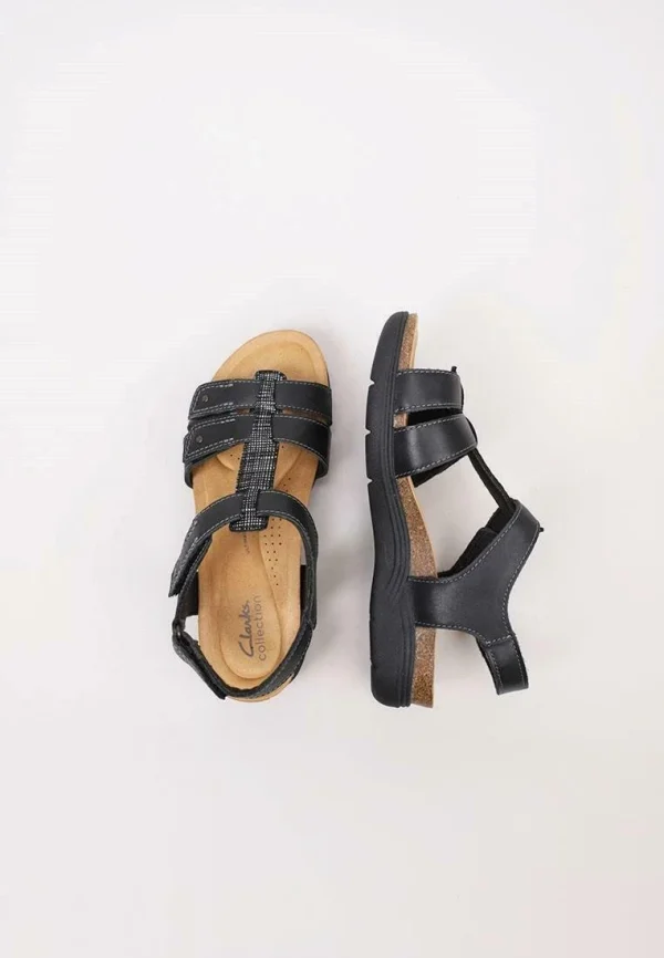 se précipiter pour acheter Clarks April Cove – Sandales Compensées – Black 4