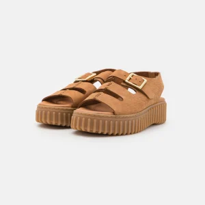 soldes de Noël Clarks Torhill Seam – Sandales À Plateforme – Light Tan 12