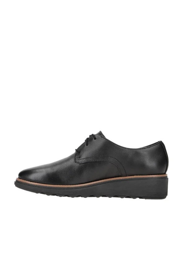 Clarks Sharon Rae – Chaussures À Lacets – Black Leather achat 1