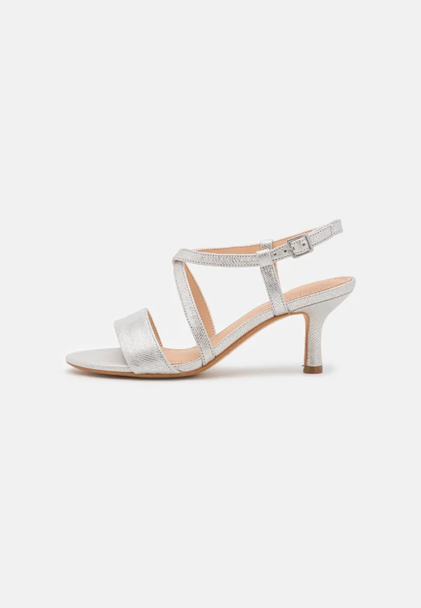 Clarks Amali Buckle – Sandales À Talons Hauts – Silver Metallic grande promotion 3