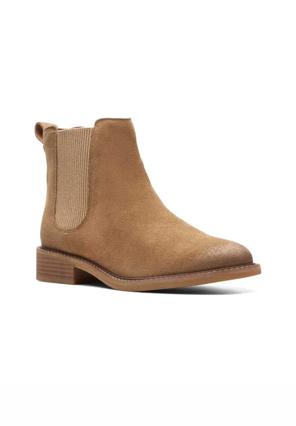 Clarks Cologne Arlo2 – Boots À Talons – Dark Sand Suede de garantie authentique 6