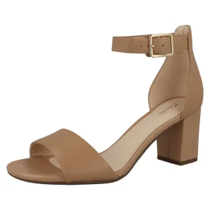 soldes ligne Clarks Deva Mae – Sandales – Camel Leather 9