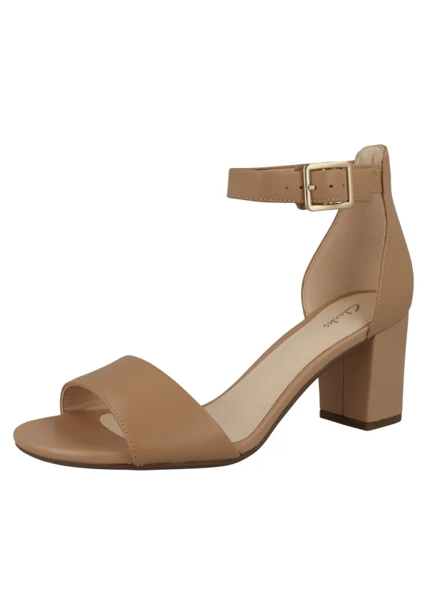 soldes ligne Clarks Deva Mae – Sandales – Camel Leather 3