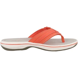 fashioniable Clarks Brinkley Sea – Tongs – Bright Coral (26158581) 15