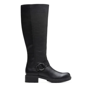 Clarks Hearth Rae – Bottes – Black Leather grossiste en ligne 18