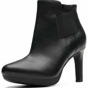 achat Clarks Bottines À Talons Hauts – Black Leather 11