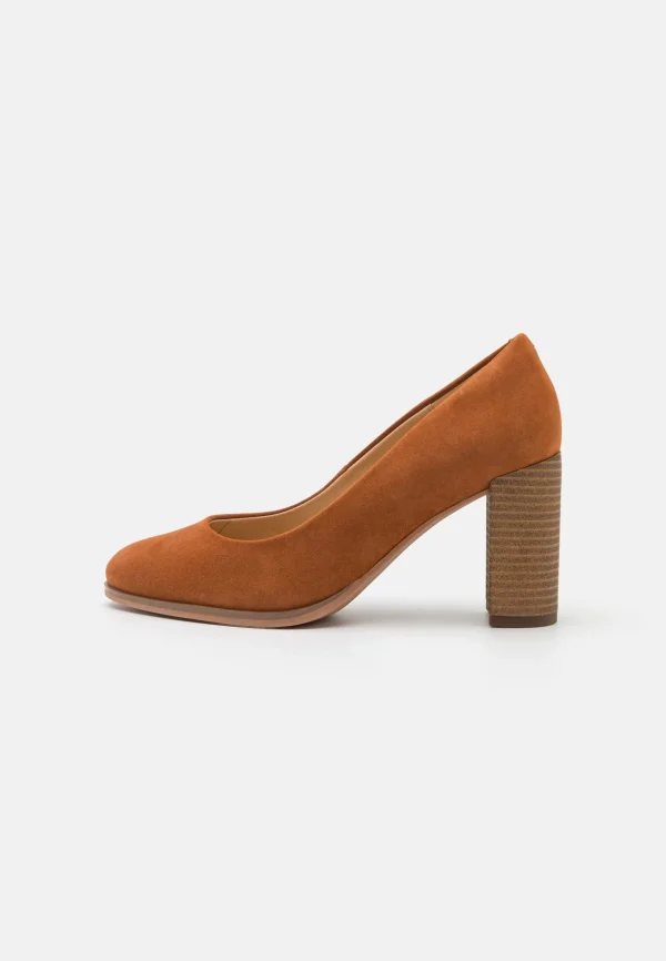 Top ventes Clarks Freva Court – Escarpins À Talons Hauts – Caramel 3