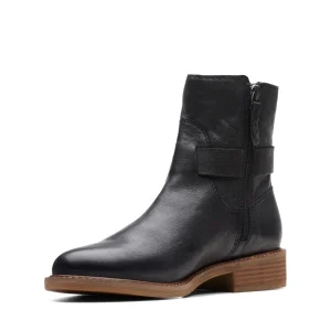 en ligne vente Clarks Cologne Strap – Boots À Talons – Black Leather 10