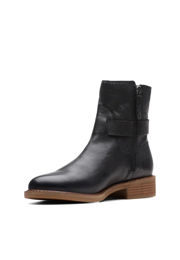 en ligne vente Clarks Cologne Strap – Boots À Talons – Black Leather 3