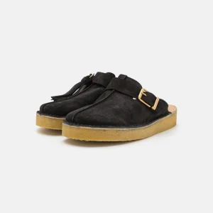 ﻿soldes Clarks Originals Trek Mule – Mules – Black 12