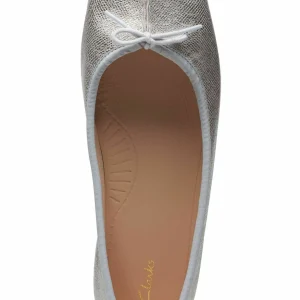 magasin france Clarks Ballerines – Silver Metallic 13