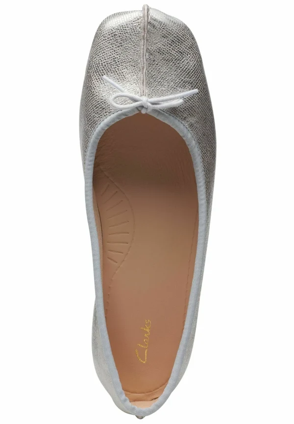 magasin france Clarks Ballerines – Silver Metallic 4