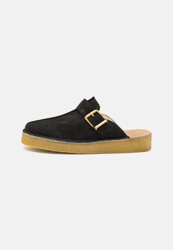 ﻿soldes Clarks Originals Trek Mule – Mules – Black 3