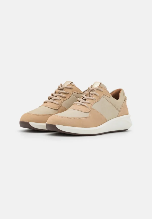 site officiel Clarks Un Rio Sprint – Baskets Basses – Beige Combiné 4