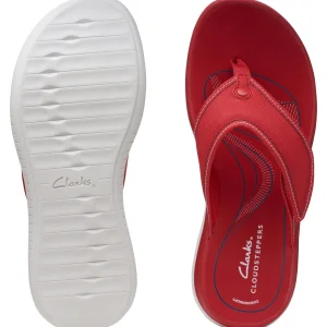 qualité d’originales Clarks Glide Post 2-D – Tongs – Red 13