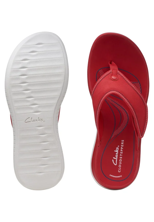 qualité d’originales Clarks Glide Post 2-D – Tongs – Red 4