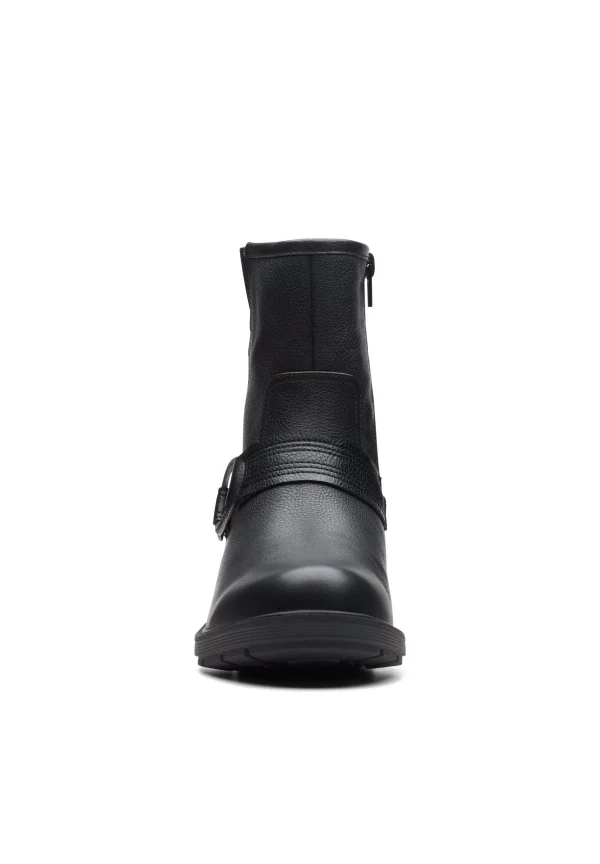 Clarks Hearth Cross – D – Boots À Talons – Black Leather Nouvelle Collection 5