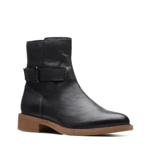 en ligne vente Clarks Cologne Strap – Boots À Talons – Black Leather 18