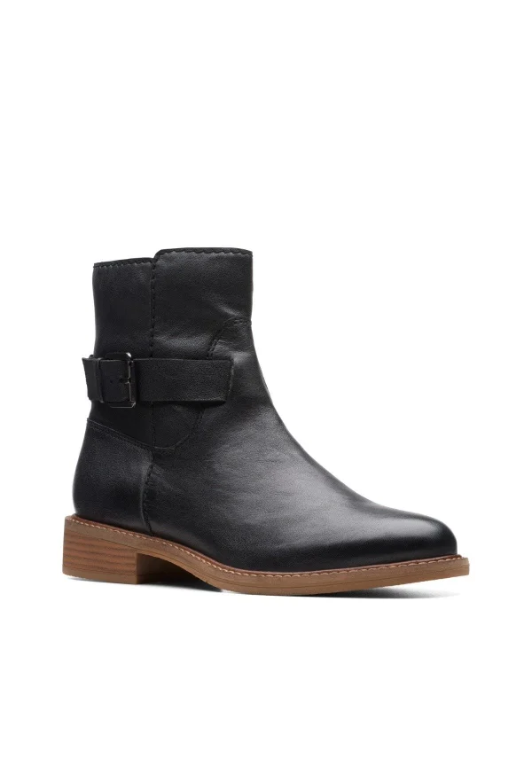 en ligne vente Clarks Cologne Strap – Boots À Talons – Black Leather 7