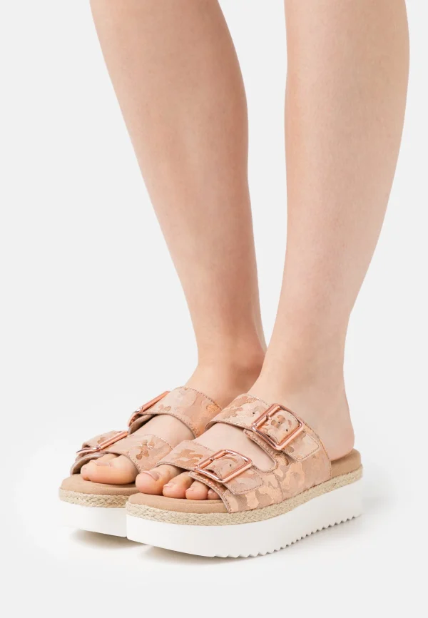 marque pas cher en ligne Clarks Lana Beach – Mules – Rose Gold 1