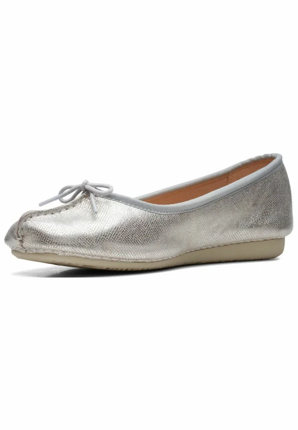 magasin france Clarks Ballerines – Silver Metallic 3