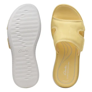 Clarks Glide Bay 2-D – Sandales De Bain – Yellow luxe soldes 15