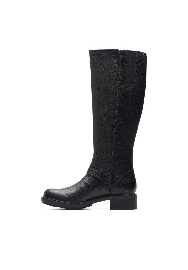 Clarks Hearth Rae – Bottes – Black Leather grossiste en ligne 1