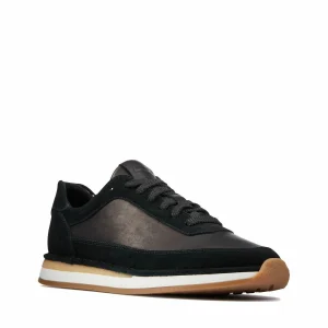 Clarks Run Lace – Baskets Basses – Black Combi Suede Authenticité garantie 13