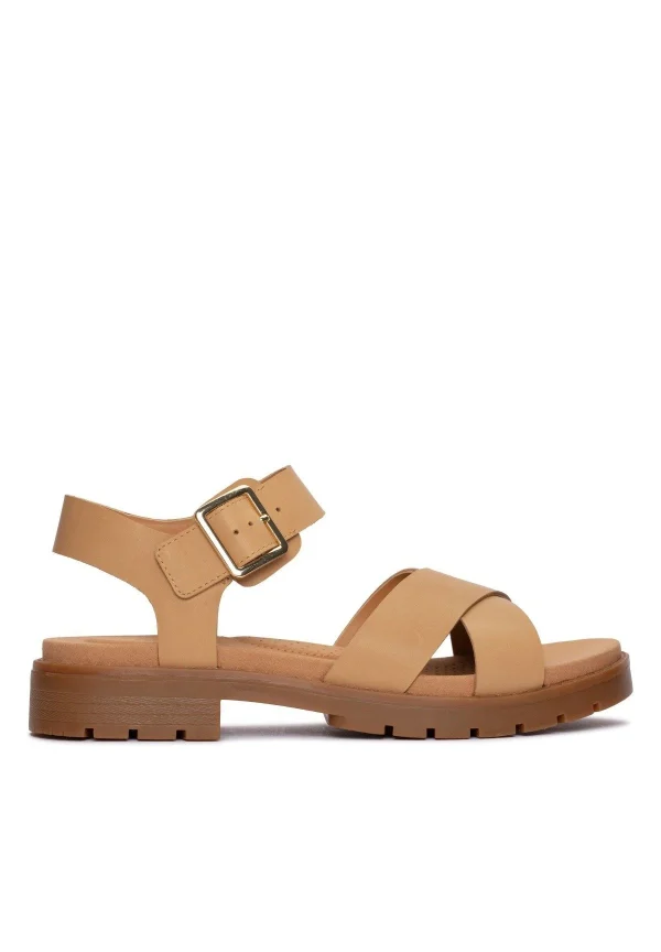 Clarks Orinoco Strap – D – Sandales À Plateforme – Light Tan Lea grande qualité 7