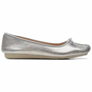 magasin france Clarks Ballerines – Silver Metallic 21