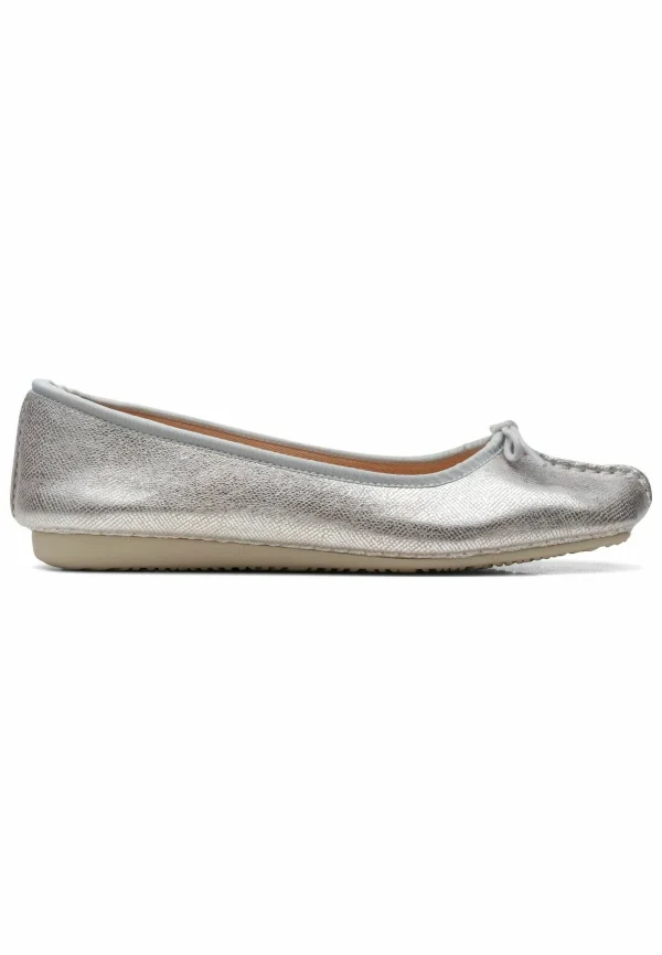 magasin france Clarks Ballerines – Silver Metallic 8