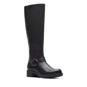 Clarks Hearth Rae – Bottes – Black Leather grossiste en ligne 16