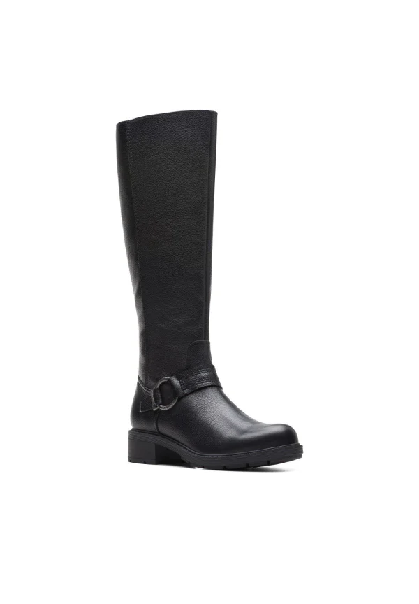 Clarks Hearth Rae – Bottes – Black Leather grossiste en ligne 6