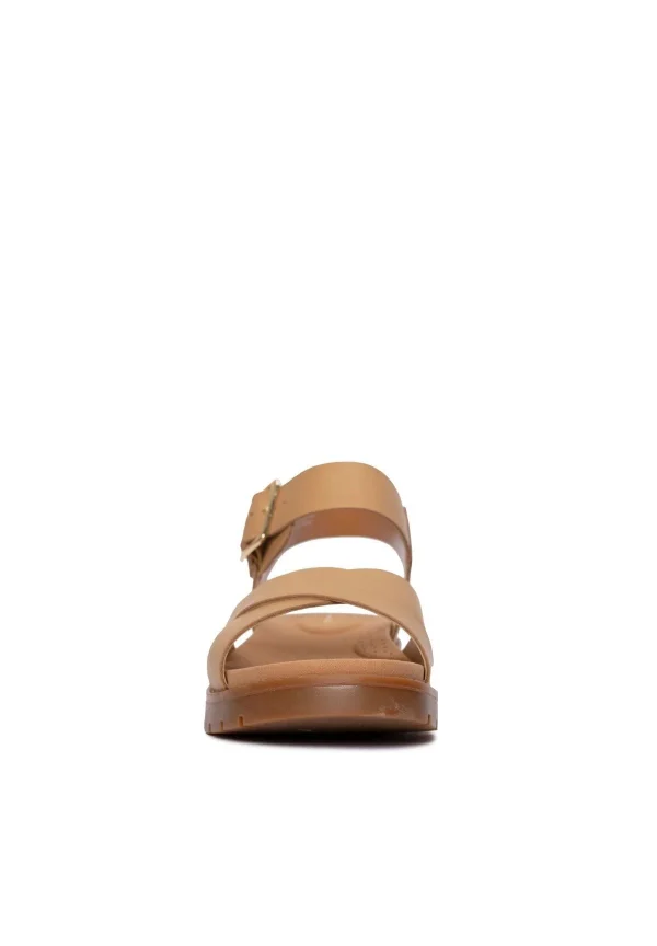 Clarks Orinoco Strap – D – Sandales À Plateforme – Light Tan Lea grande qualité 5