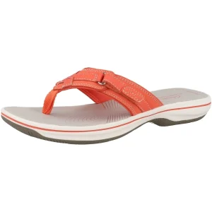 fashioniable Clarks Brinkley Sea – Tongs – Bright Coral (26158581) 9