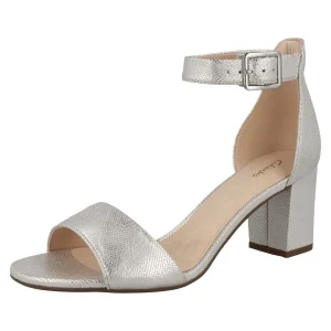 excellente qualité Clarks Deva Mae – Sandales À Talons Hauts – Silver Metallic 9