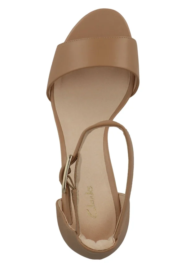 soldes ligne Clarks Deva Mae – Sandales – Camel Leather 4