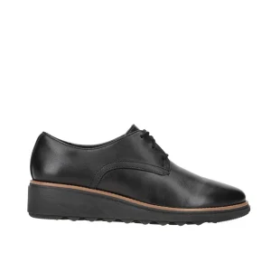 Clarks Sharon Rae – Chaussures À Lacets – Black Leather achat 12