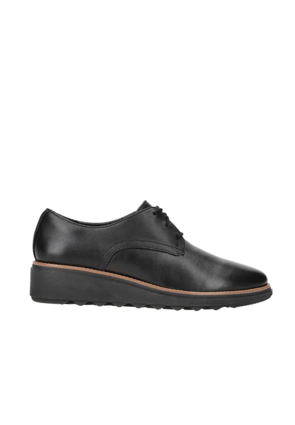 Clarks Sharon Rae – Chaussures À Lacets – Black Leather achat 5