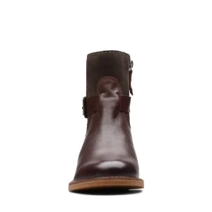 Clarks Cologne Strap – Bottines – Dark Brown Combi SOLDES TOUT À 14