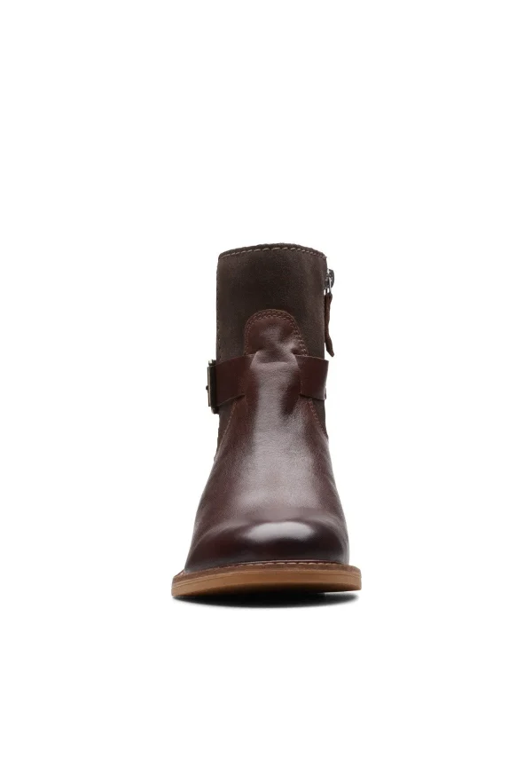 Clarks Cologne Strap – Bottines – Dark Brown Combi SOLDES TOUT À 5