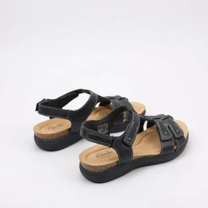 se précipiter pour acheter Clarks April Cove – Sandales Compensées – Black 15