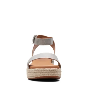 luxe soldes Clarks Kimmei Ivy – D – Sandales Compensées – Silvercoloured 17